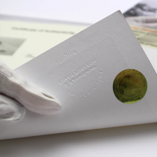 Certificat d'authenticité Hahnemühle